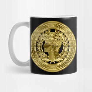 Gold Aesthetic Greek Logo Design Mug